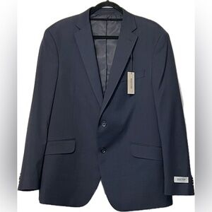 Kenneth Cole REACTION Techni-Cole Stretch Slim Fit Blazer, Navy Blue, 44R, NWT